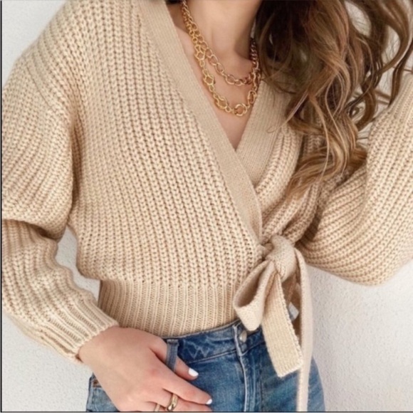 Zara Wrap Tie Sweater. Small. GUC. Blogger Favorite. - Picture 2 of 11